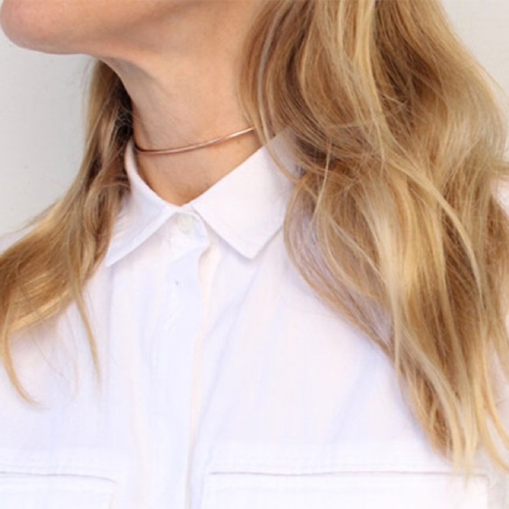 Jenny Bird Yaya Choker Rose Gold Dipped Brass